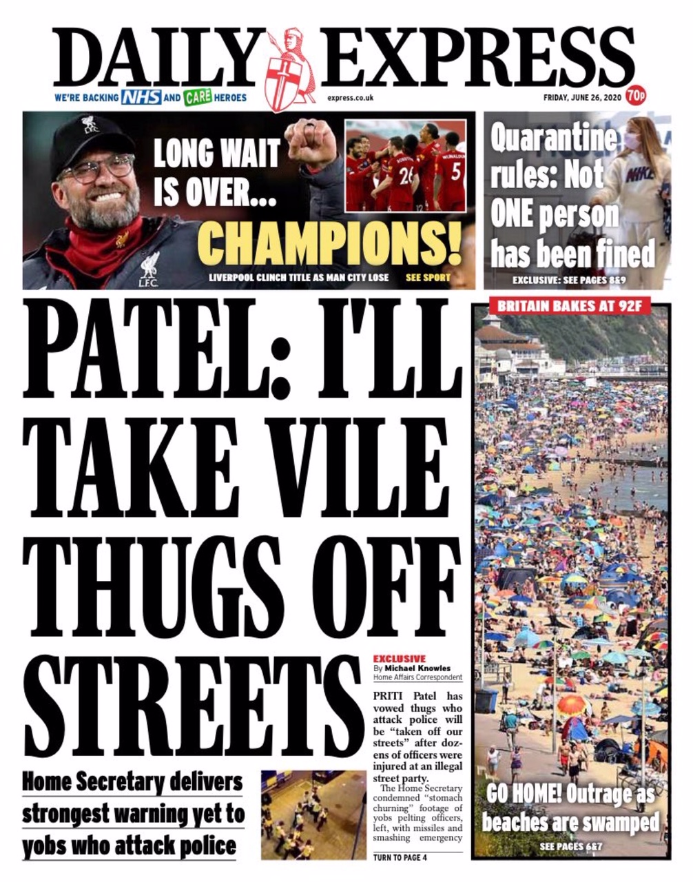 Daily Express Frontpage (26.06.2020)